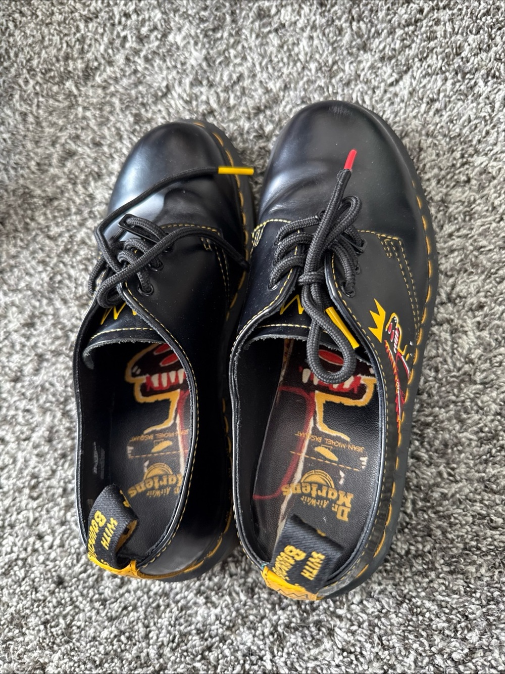 Dr. Martens Basquiat Black Leather Lace-Up Shoes